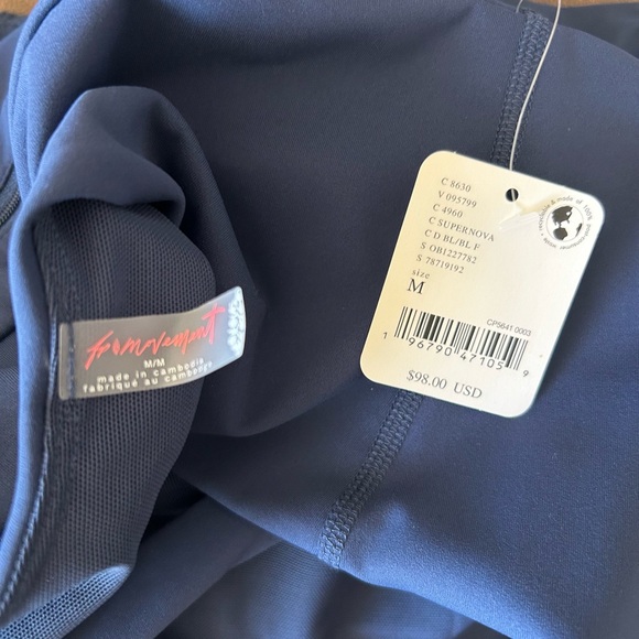 Free People Movement NWT Righteous Runsie Medium Navy Blue Supernova - Picture 5 of 10